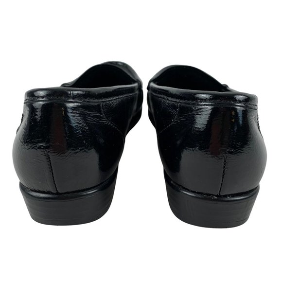 SAS Womens Black Patent Leather Loafers Metal Bit Comfort Slip-On Loafers SZ 7 S - Picture 6 of 11